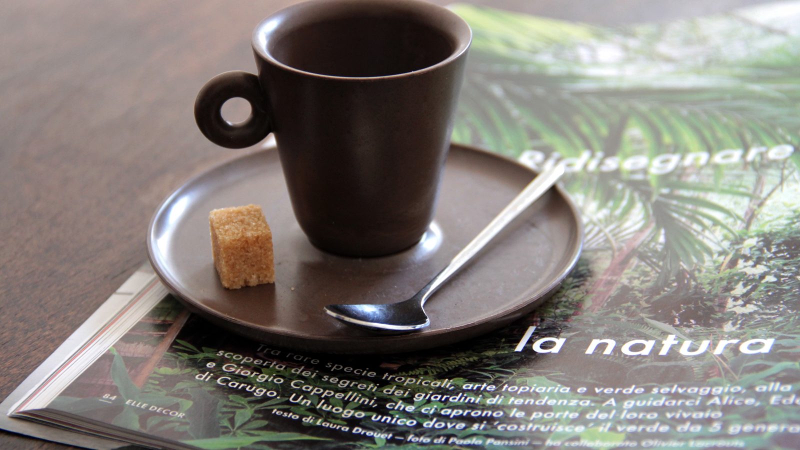 Coffeefrom, tazzine e piattini da caffè fatti di caffè